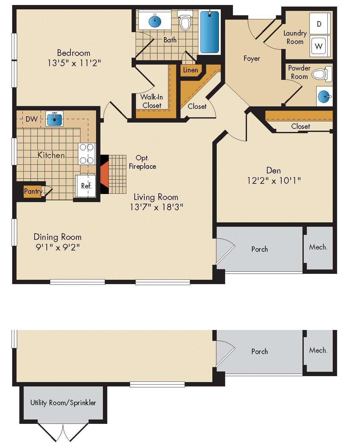 Apartment 250 floorplan